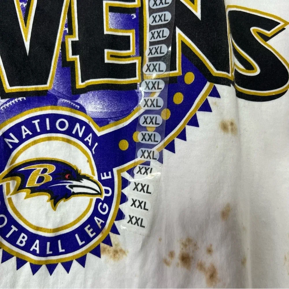 Baltimore ravens NWT tshirt brand new with tags tie dye brown spotted shirt - Picture 2 of 8